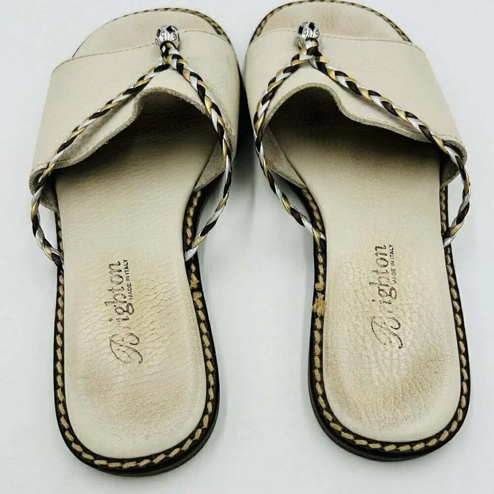 Brighton ivory leather